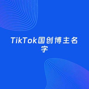 自媒体起名案例：5个好听的「国创博主TikTok名字」