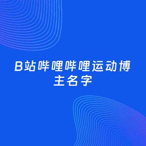 自媒体起名案例：5个好听的「运动博主B站哔哩哔哩名字」